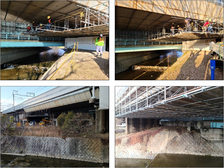 ＪＲ鉄道橋補修工事でOSKスライド工法が採用されました