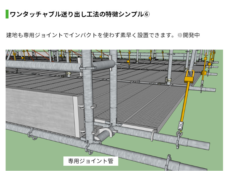 ワンタッチャブル送り出し工法7